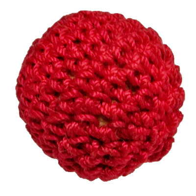 Balle crochetée 1" rouge (Magnétique ou Standard)