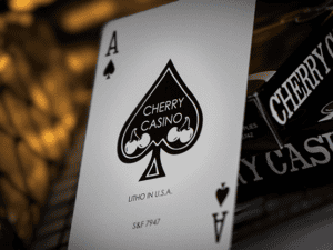 Limited Edition Cherry Casino (Monte Carlo Black and Gold) Numbered Seals Playing Cards by Pure Imagination Projects