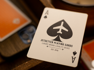 Lounge Edition in Hangar (Orange) with Limited Back by Jetsetter Playing Cards