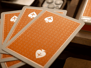 Lounge Edition in Hangar (Orange) with Limited Back by Jetsetter Playing Cards
