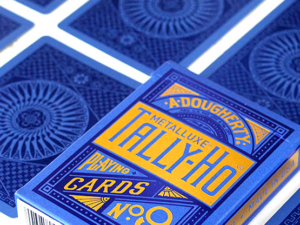 Tally Ho Blue (Circle) MetalLuxe Playing Cards by US Playing Cards