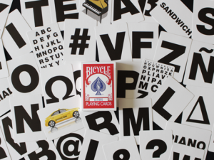 Bicycle Special LETTERS Red Playing Cards (plus 10 Online Effects)