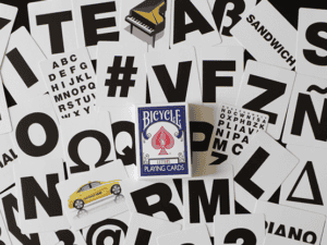 Bicycle Special LETTERS Blue Playing Cards (plus 10 Online Effects)