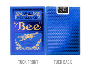 Bee Blue MetalLuxe Playing Cards by US Playing Card