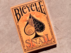 Gilded Bicycle Snail (Orange) Playing Cards