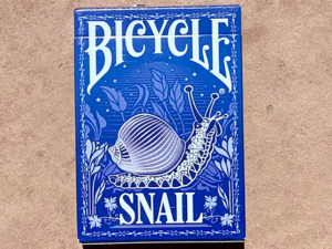 Gilded Bicycle Snail (Blue) Playing Cards