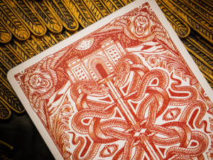 Babylon (Ruby Red) Playing Cards by Riffle Shuffle