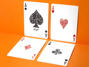 Butterfly Worker Marked Playing Cards (Orange) by Ondrej Psenicka