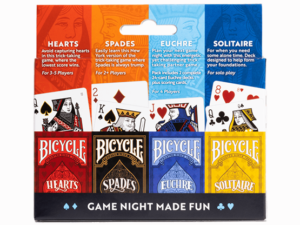 Bicycle 4 Game Pack (Euchre, Spades, Hearts and Solitaire) by US Playing Card