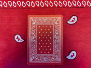 Gilded Bicycle Bandana (Red) Playing Cards