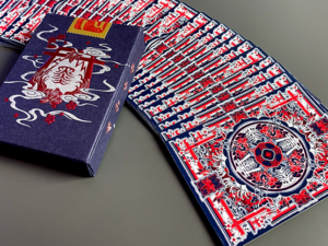 Sumi Kitsune Myth Maker (Blue/Red Craft Letterpressed Tuck) Playing Cards by Card Experiment