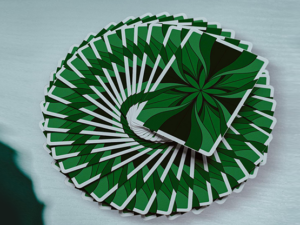 Green Wave Playing Cards by Galaxy Playing Cards