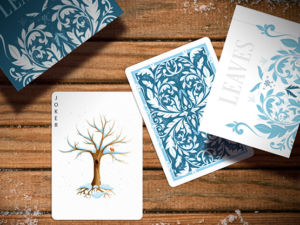 Leaves Winter (Blue) Playing Cards by Dutch Card House Company