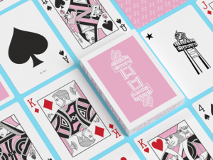 Pink BR Vintage Casino Playing Cards