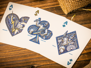 Caesar (Blue) Playing Cards by Riffle Shuffle