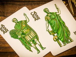 Caesar (Green) Playing Cards by Riffle Shuffle