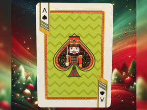 Bicycle Nutcracker (Green Gilded) Playing Cards