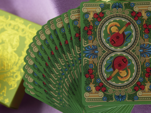 Eneida: Love (Green) Playing Cards