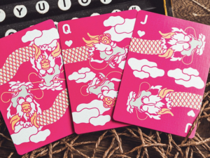 The Dragon (Pink Gilded) Playing Cards