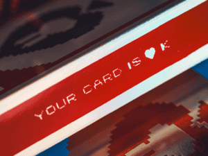 Limited Holographic Edition Surprise Deck V5 (Red) Playing cards by Bacon Playing Card Company