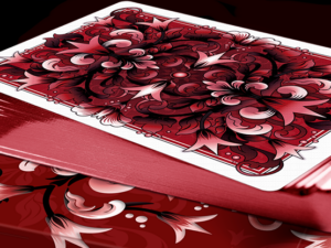 Grand Tulip Red Gilded Playing Cards