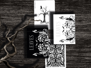 Leaves Black Playing Cards