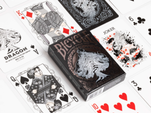 Bicycle Dragon Black Playing Cards by US Playing Card Co