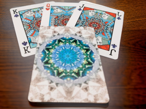 Bicycle Kaleidoscope Blue Playing Cards