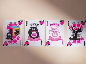 Bicycle Cat (Pink) Playing Cards by US Playing Card Co.