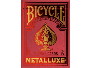 Bicycle Metalluxe Red Playing Cards by US Playing Card Co. – article de magie | Abracadabreizh