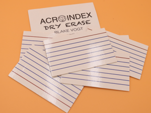 Six Acro Index (3″x5″) Dry Erase by Blake Vogt