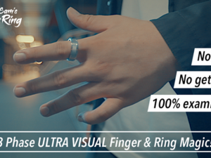 Hanson Chien Presents Crazy Sam’s Finger Ring SILVER / MEDIUM (Gimmick and Online Instructions) by Sam Huang – Trick
