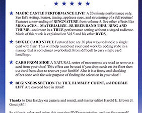 Magic Castle Performance Vol. 6 Live by Ed Ellis – DVD