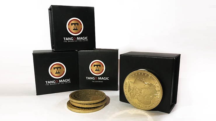Replica Golden Morgan TUC plus 3 coins (Gimmicks and Online Instructions) by Tango Magic - Trick 1 Replica Golden Morgan TUC plus 3 coins (Gimmicks and Online Instructions) by Tango Magic - Trick