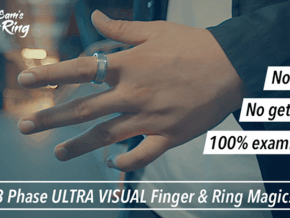 Hanson Chien Presents Crazy Sam’s Finger Ring BLACK / MEDIUM (Gimmick and Online Instructions) by Sam Huang – Trick