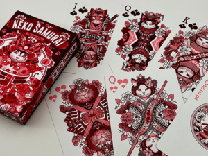 Neko Samurai (Red) Playing Cards