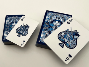 Neko Samurai (Mini Blue) Playing Cards