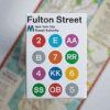 WHITE EDITION FULTON STREET MTA PLAYING CARDS (1972 VIGNELLI MAP EDITION)