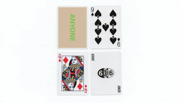 Beige/Green Cap Logo ANYONE Playing Cards – Image 2