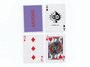 Purple/Red Cap Logo ANYONE Playing Cards