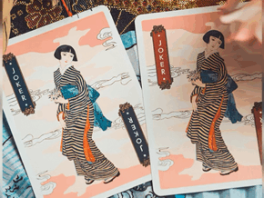 The Great Wave off Kanagawa V3 (Autumn Maple / Peachy Pink) Playing Cards
