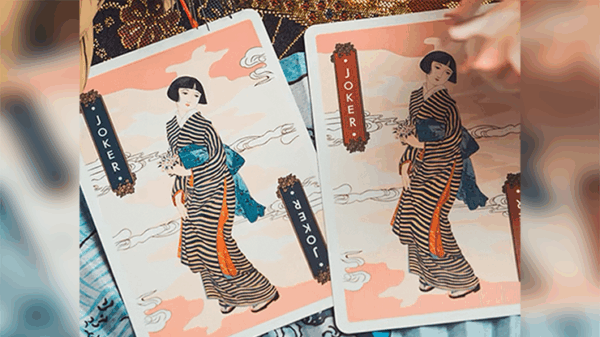 The Great Wave off Kanagawa V3 (Autumn Maple / Peachy Pink) Playing Cards – Image 2