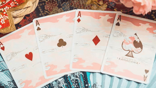 The Great Wave off Kanagawa V3 (Autumn Maple / Peachy Pink) Playing Cards – Image 3