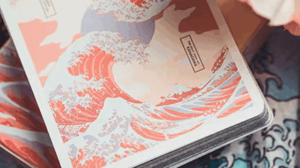 The Great Wave off Kanagawa V3 (Autumn Maple / Peachy Pink) Playing Cards – Image 5