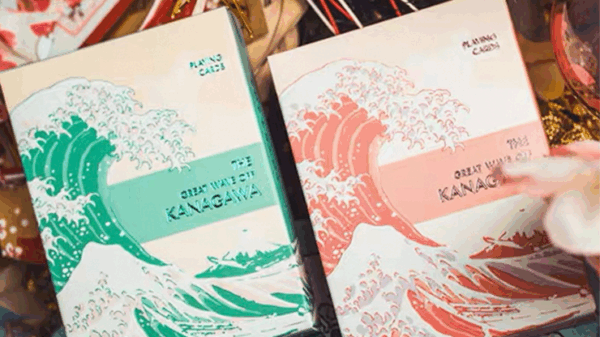 The Great Wave off Kanagawa V3 (Autumn Maple / Peachy Pink) Playing Cards – Image 6