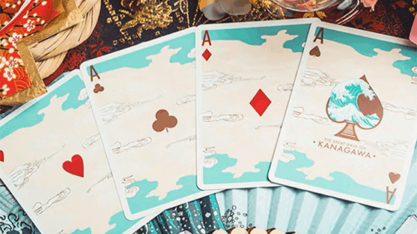 The Great Wave off Kanagawa V3 (Fresh Spring / Peppermint Green) Playing Cards – Image 3