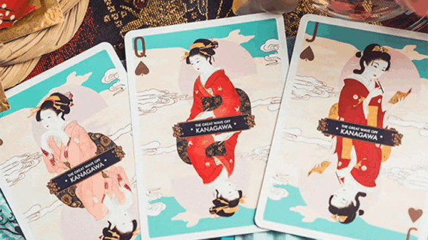 The Great Wave off Kanagawa V3 (Fresh Spring / Peppermint Green) Playing Cards – Image 4