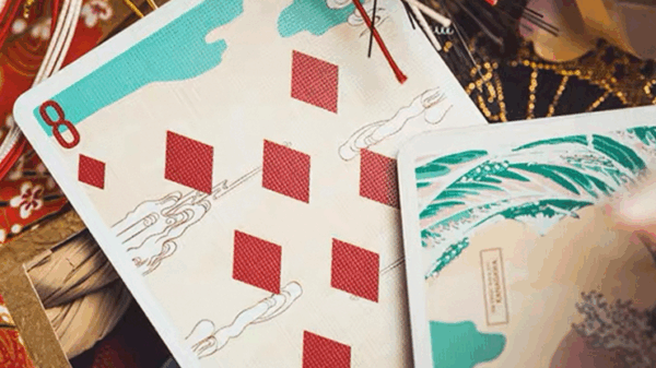The Great Wave off Kanagawa V3 (Fresh Spring / Peppermint Green) Playing Cards – Image 5