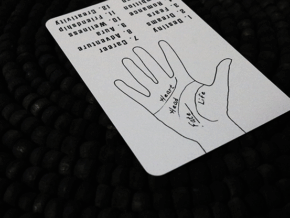 The Palm Reader Card by David Alnwick