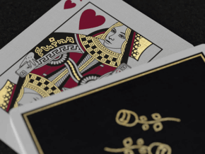 Gold Foil Black Roses Casino Playing Cards